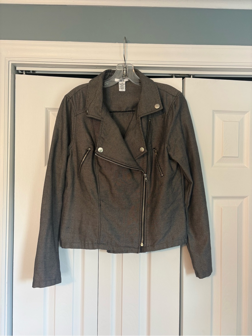 Bar III Grayish Navy Moto Jacket